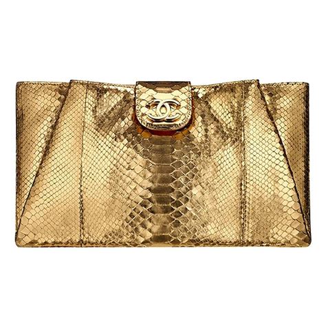 chanel python clutch price|More.